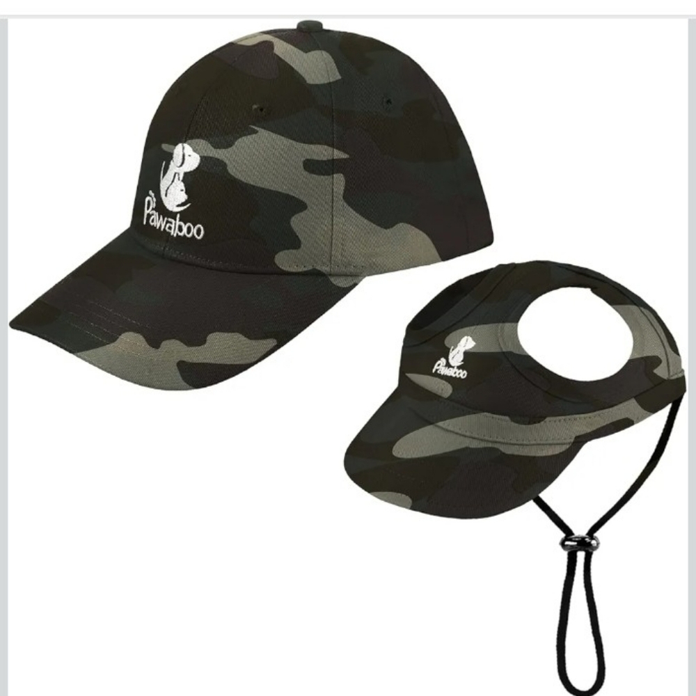 Pawaboo 2PC Owner and Dog Hat Set, Pet's Blue Baseball Cap Set, Dog Visor XL